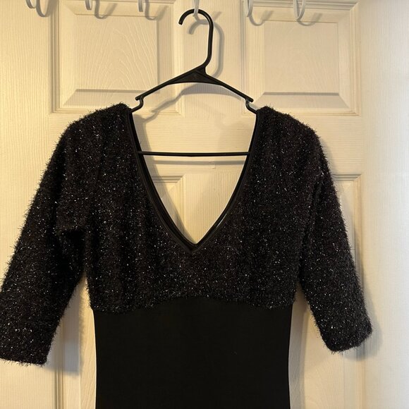 Cache Full Length Black Evening Dress with "sparkly" top. Size M - Picture 2 of 6